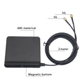 Factory price 5G+5G 2x2 MIMO High gain 12dBi 600~6000Mhz indoor omni 5G Antenna with 2 cables for communication