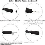 Bearing Skip Rope Adjustable MMA Boxing Skipping Sport Jump Ropes Workout Fitness Equipment with Thickened Anti-slip Foam Black