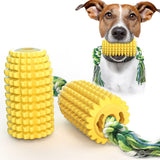 Rubber Dog Chew Toys Cotton Rope Corn Dog Toy Pet Toothbrushes Brushing Stick Puppy Popular Toys Safe Elasticity Pet Supplies