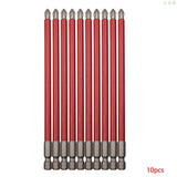 10pcs PH2 150mm Power Drill Bit Set Long Reach Non Slip 1/4'' Hex Screwdriver