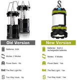 LED Camping Lantern Rechargeable, T2000 High Lumen Light Flashlight, 6 Modes, High Capacity Power Bank