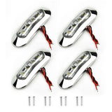4pcs Marine Boat Transom LED Stern Courtesy Lights Cabin Deck Walkway Stair Light White 12V -24V LED Tail Lamp Yacht Accessories