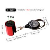Fishing Rod Holder Clip Metal Housing Support Wearable Belt Clip Rod Holder Stand Up Pole Strong and Sturdy Fishing Accessories