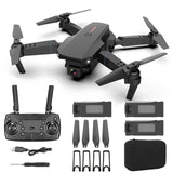 E88 4K HD Dual Camera Drone With 2.4G 6-Axis Gimbal Stabilizer RC Quadcopter WiFi FPV Foldable Drone  APP Connection