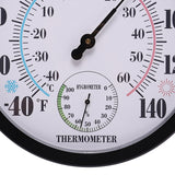 10 inch Indoor Outdoor No Battery Weather Thermometer Hygrometer Wall Hygrometer for Patio, or Decorative