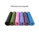 1830*610*6mm TPE Yoga Mat with Position Line Non Slip Carpet Mat For Beginner Environmental Fitness Gymnastics Mats