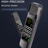 High-Precise LED Alcohols Detector Non-Contacting Breath Blow Tester 10s Quick Response High-Sensitive Electronic Breathalyzer