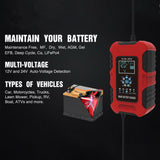 Car Battery Chargers 12V/10A 24V/5A Full Automatic Battery Chargers Maintainer Portable Trickle Chargers Battery Desulfator
