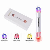 EMS Eye Massage Pen LED Photon Radio Frequency Vibration Heating Anti Aging Eye Care Anti Wrinkles Beauty Home Mesotherapy