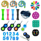 TOP Popits Children Fidget Toys Fidget Toys Set 30 Pack Sensory Toys Set Toys For Reducing The Stress And Anxiet simple dimple