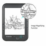 New 6 Inch 16GB Ebook Reader E-Ink Capacitive E Book Light Eink Sn E-Book E-Ink E-Reader MP3 with Case, WMA PDF HTML