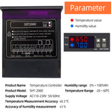 SHT2000 Temperature Humidity Controller Home Fridge Incubator Thermostat Humidistat Thermometer Hygrometer DC 12V 24V AC 220V