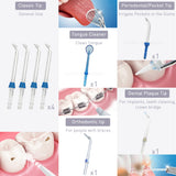 Oral Irrigator V700P Waterproof IPX7 Teeth Cleaner 1000ml Capacity Water Flosser Portable Dental Oral Flosser With 8pcs Jet Tips