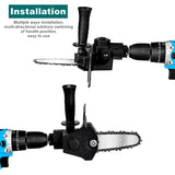 4" Electric Chain Saw Converter Chainsaw Attachment for Electric Drill,Electric Drill Fast Modified To Electric Chainsaw Adapter