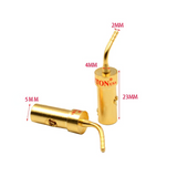 LITON Free Welding OFC Gold-plated Pin Plug Connector HIFI Audio Speaker Cable Adapter