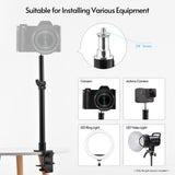 Photography Metal Mount Stand Tabletop C-clamp Mount Light Stand 36cm-60cm/14.2in-23.6in Adjustable Height 1/4 Inch Top Screw