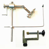 KKWEZVA  New set silver grade rotary fly Tying Vise C-Clamp strengthened Hard Jaws 360 degree rotation precision fly tying tools