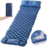 Outdoor Inflatable Mattress Ultra-Light Camping Sleeping Pad with Hiking Ultralight Air Mat Built-in Inflator Pump