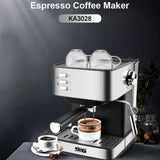 Household 850W Stainless Steel Automatic Espresso Coffee Machine Latte Cappuccino Coffee Maker Milk Frother