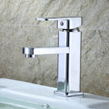 Bathroom Cold And Hot Faucets Deck Mounted Stainless Steel Mixer Water Tap Ceramic Valve Durable Faucets For Kitchen Household