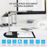 Foldable HD High Speed USB Image Document Camera Scanner 15 Mega-Pixels  A4 Scanning Size with LED Light for Classroom Office