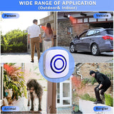 Motion Sensor Alarm ,Wireless Driveway Alarm Indoor Home Security Business Detector - 3 Receiver 3 PIR Sensor,US Plug