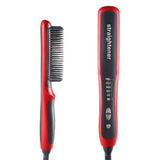 HQT-908B Hair Straightener Durable Electric Straight Hair Comb Brush Fast Heated Ceramic Hair Straightening Brush EU/US Plug