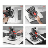 12V Electric Portable Ceramic Tile Vibrator High Power Multifunctional Ceramic Tile Vibrator Ceramic Tile Tool with 1 PC Battery