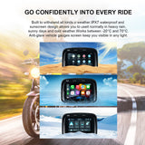 5 Inch Motorcycle Special Navigator Support CarPlay and Android Auto Touch Outdoor Waterproof External Portable