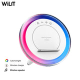WILIT Smart Music Speaker LED Night Light Touch Control Wireless Charging Portable child Bedroom RGB Dimmable Bedside Lamp