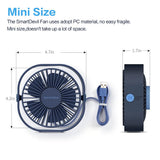 Portable Cooling USB Desktop Fan 3 Speed Personal with 360 Rotation Adjustable Angle for Office Household Traveling