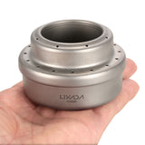 Lixada Portable Titanium Lightweight Folding Wood Stove Pocket Stove with Mini Alcohol Stove for Outdoor Camping Cooking Picnic
