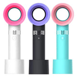 LA Mini Handheld Bladeless Portable USB Rechargeable Fan Fan Household Handy Fan Small Airflow 3 Speed Level Cooling Fan