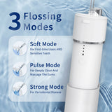 200ml Electric Water Flosser Oral Irrigator Portable Dental Water Jet Rechargeable Teeth Cleaner 3 Modes Cordless Irrigator