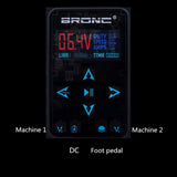 2020 New Original HUMMINGBIRD BRONC UPGRADE Touch Screen Intelligent Digital LED Makeup Dual Tattoo Power Supplies set