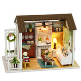 CUTEBEE DIY Doll House Wooden Doll Houses Miniature dollhouse Furniture Kit Toys for children Christmas Gift TD28