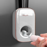 New Automatic Toothpaste Dispenser Wall Mount Bathroom Accessories Waterproof Toothpaste Squeezer Toothbrush Holder