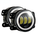 Hot Sales 12-30V 30W IP67 Auto 4" 4 Inch 4inch offroad Car LED Fog Light for Jeep Wrangler Jk Offroad
