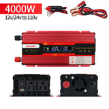 6000W Outdoor Inverter LCD Display Power Converter DC 12V /24V to AC 110v Auto 3000W 4000W Self-driving Tour Inverter