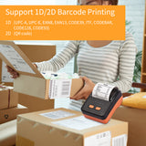 58mm USB Thermal Receipt Printer Portable Wireless Printer BT Connection Use with APP Windows Android iOS for Retail Restaurant