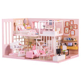 CUTEBEE DIY DollHouse Miniature Doll House With Furniture Kit Wooden House Miniaturas Toys For Children New Year Christmas Gift