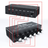 Heareal HiFi Sound Quality Audio Signal 2 in 4 Out Mixing Splitter Amplifier Simultaneous Input and Output EU Plug