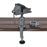 New 2-In-1 360 Degree Rotating Table Vise Multifunctional Aluminium Alloy Swivel Bench Clamp Electric Drill Stand Rotating Tool