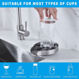 Stainless Steel Glass Rinser, Faucet Glass Rinser For Kitchen Sink, Bottle Washer, Metal Kitchen Sink Glass Rinser