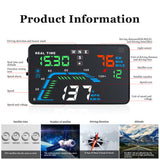 DP-LANJIE Q7 GPS Auto HUD Speedometers Overspeed Head Up Display Car Accessories Display Windshield Projector Cigarette lighter