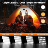 100W High Power LED Flashlight Solar Panel Kit Rechargeable Lantern Emergency Night Market Light Outdoor Camping Bulb Lamp Home