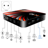 H50 TV Box Android 10 4K H.265 Media Player 3D Video 2.4G 5Ghz Wifi Bluetooth Smart TV Box Set Top Box EU Plug