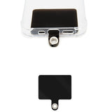 Pack Of 100 Pieces Of Universal Durable PVC Connector Metal Ring Compatible With Most Smartphone Cases (Black)