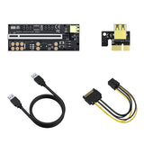 5PCS Riser 016 USB3.0 PCIE Riser PCI Express X16 Extender Adapter 016 GPU Riser Card SATA 15Pin To 6Pin Power Voltage