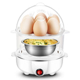 220V 2 Layers Electric Egg Steamer Household Mini Egg Boiler Corn Egg Custard Milk Steaming Machine For Breakfast